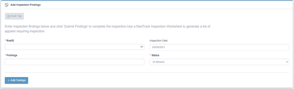 Entering an Inspection